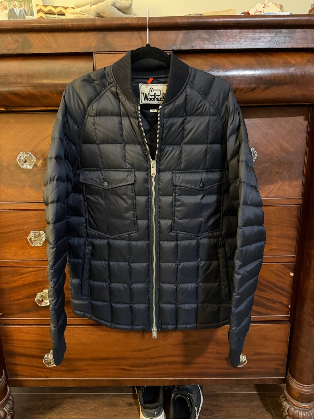 Woolrich Men's Down Quilted Jacket - Navy